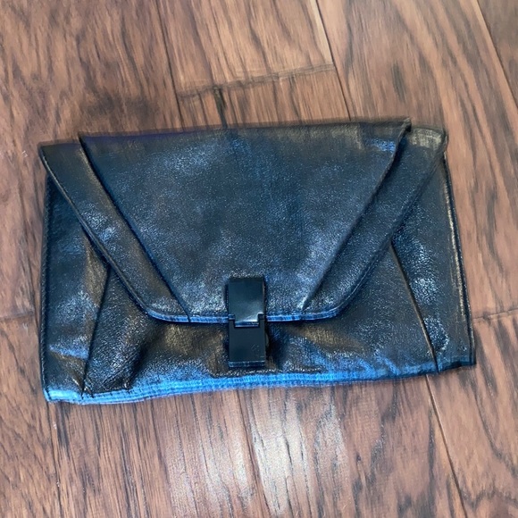 Elliott Lucca black clutch purse shoulder bag interior zipper pocket 11”x7”​ - Picture 10 of 14